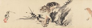 Skisser av fugler og dyr, sent på 1800-tallet, før 1870. av Kawanabe Kyosai