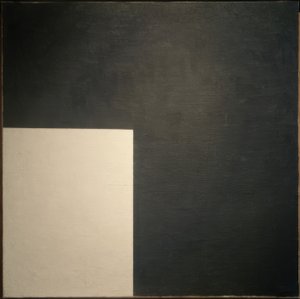 Svart og hvit. Suprematistisk komposisjon av Kazimir Severinovich Malevich
