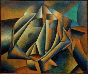 Hodet til en bondepike av Kazimir Severinovich Malevich