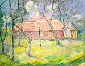 Landskap nær Kiev, 1930. av Kazimir Severinovich Malevich
