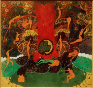 Livets tre og dryader av Kazimir Severinovich Malevich