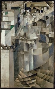 Livet på Grand Hotel (olje på lerret) av Kazimir Severinovich Malevich