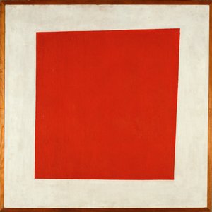Den røde plass (olje på lerret) av Kazimir Severinovich Malevich