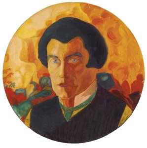 Selvportrett 1908-1910 - maleri av Kasimir Severinovich Malevich (Malevich, Malevic) (1878-1935), av Kazimir Severinovich Malevich