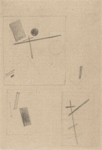 Suprematist tegning av Kazimir Severinovich Malevich
