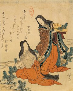 Italia, Genova, Keisai Eisen (1790-1848), tresnitt av Keisai Eisen