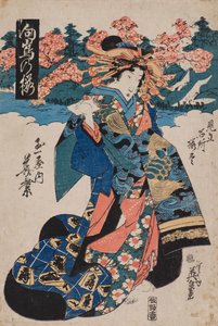 Cherry Blossom på Mukojima av Keisai Eisen