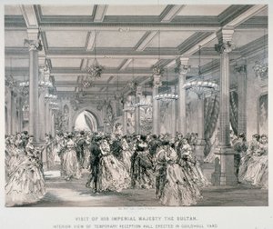 Mottak for sultanen av Tyrkia, Guildhall, City of London, 1867