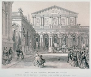 Besøk av Abd-ul-Aziz, sultanen av Tyrkia til Guildhall, City of London, 1867.