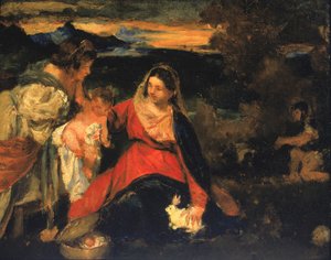Etter Titians Madonna of the Rabbit, 1878-1882.