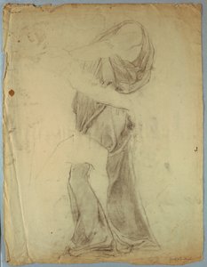 Draperistudie for "Jacob Wrestling with the Angel" av Kenyon Cox