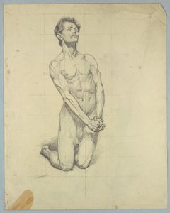 Figurstudie for "The Temptation of St. Anthony" av Kenyon Cox