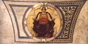 Studie for Mosaic, Wisconsin State Capital, Justice, ca. 1913. av Kenyon Cox