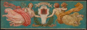 Studie for veggmaleri på Hotel Manhattan, Peace and Plenty, ca. 1901. av Kenyon Cox