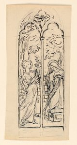 Studie for "The Annunciation" av Kenyon Cox