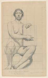 Studie for «The State», «The Reign of the Law», appellavdelingen Court House, New York, NY av Kenyon Cox