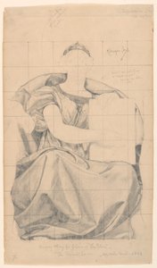 Studie for «The State», «The Reign of the Law», Appellavdelingen Court House, New York, NY av Kenyon Cox