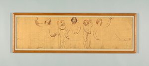 The Common Law, studie for venstre panel av "The Reign of Law," Frise for lagmannsretten, New York av Kenyon Cox
