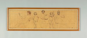 The Statute Law, Study for Right Panel of "The Reign of Law," Frieze for Appellate Court, New York av Kenyon Cox