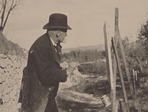 Paul Cézanne maleri på Les Lauves, 1906. av Ker Xavier Roussel