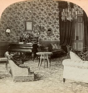 Sal for presidentskapet, Lord Roberts hovedkvarter, Bloemfontein, Sør-Afrika, 1900. av Keystone View Company