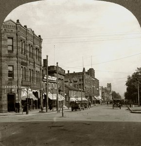 Grafton Street, Charlottetown, Prince Edward Island, Canada, tidlig på 1900-tallet. av Keystone View Company