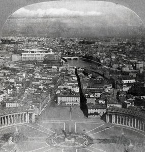 Roma, den evige stad, fra balkongen til St. Peters Italia, 1904. av Keystone View Company