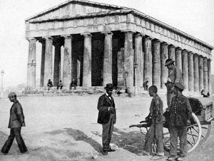 Theseum i Athen, Hellas, 1922. av Keystone View Company