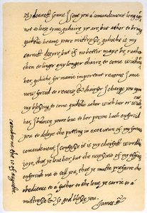 Brev fra James I til sønnen Charles, Prince of Wales, 10. august 1623. av King James I
