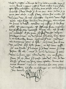 Brev fra kong René av Anjou, 1400-tallet, 1934. av King of Naples Rene of Anjou