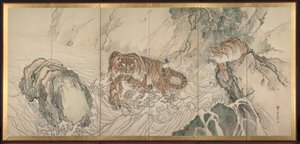 Tigerfamilie, tidlig på 1800-tallet.