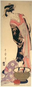 En kurtisane og hennes ledsager av Kitagawa Utamaro
