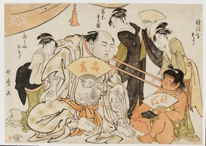 Et spill med nakketrekk av Kitagawa Utamaro