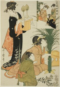 Act IV, fra Treasury of the Loyal Retainers av Kitagawa Utamaro