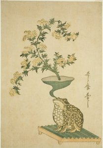 Et arrangement av Valerian (Ominaeshi) og kinesiske klokkeblomster (Kikyo) av Kitagawa Utamaro