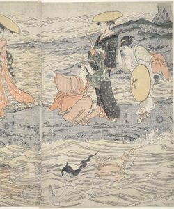 Awabi Shell Divers på Enoshima av Kitagawa Utamaro