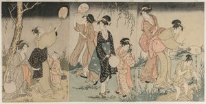 Å fange ildfluer av Kitagawa Utamaro