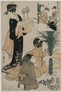 Chushingura: Akt IV av The Storehouse of Loyalty av Kitagawa Utamaro