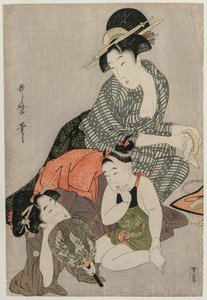Rengjøringskammer, c. sent på 1790-tallet. av Kitagawa Utamaro