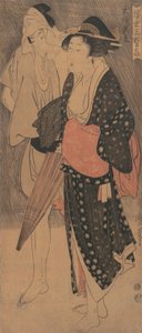 Par i kveldsdusj..., ca. 1800. av Kitagawa Utamaro