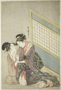 Dobbel pute av Kitagawa Utamaro