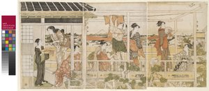 Tørking av klær av Kitagawa Utamaro