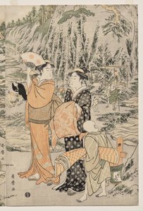 Fiske på skjærebrettet ved Enoshima av Kitagawa Utamaro