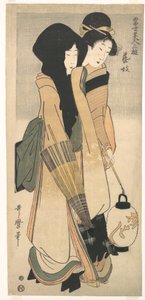 «Geisha» fra serien Tre fornøyelser med samtidens skjønnheter (Tōsei bijin san’yū: Geigi) av Kitagawa Utamaro