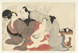 Gift mann og enke Negai no itoguchi (serietittel) av Kitagawa Utamaro