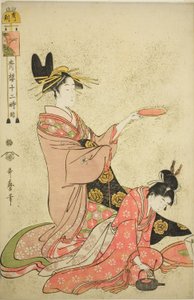 Hour of the Boar (I no koku), fra serien "Twelve Hours in Yoshiwara (Seiro juni toki tsuzuki)" av Kitagawa Utamaro