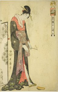Hour of the Ox [2am] (Ushi no koku), fra serien "The Twelve Hours in Yoshiwara (Seiro juni toki tsuzuki)" av Kitagawa Utamaro
