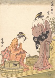 Japansk busksanger, 1754-1806. av Kitagawa Utamaro