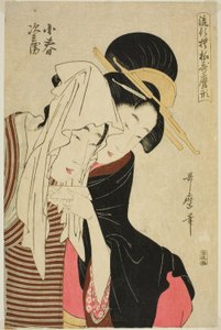 Koharu plan d Autism, fra tee-serien s av Kitagawa Utamaro