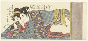 elskende par av Kitagawa Utamaro